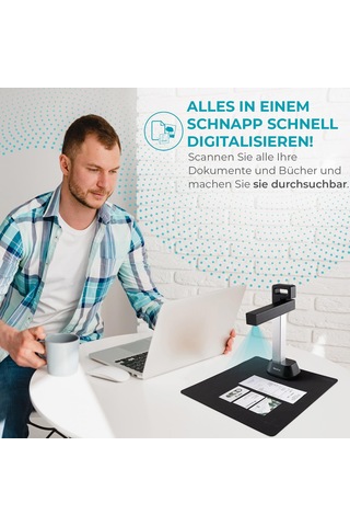 Irıscan Desk Kitap Tarayıcı, Ocr Belge Tarayıcı 8mp - 12mp Ekstrapolasyonlu Görselleştirici -v6: Pdf Düzenleyici, Taşınabilir Tarayıcı, Aı Düzleştirilmiş Otomatik Tarama Parmak Gizleme, A4 Tarayıcı Winmac