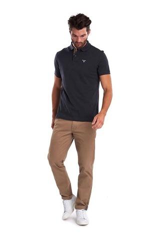 Barbour Tartan Pique Polo Yaka Ny51 Navy Ny51 Navy