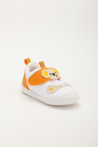 Şirin Bebe Şirinbebe Ortopedik Erkek Bebek İlkadım Ayakkabı Beyaz Cırtlı Anorak-4052 Beyaz