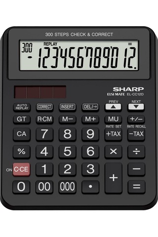 Sharp EL-CC12D 12 Hane İşlem Kontrollü Masaüstü Hesap Makinesi