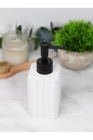 Denezo Sıvı Sabun İçin Seramik Dozajlayıcı, Banyo Dispanseri 211382803 Beyaz