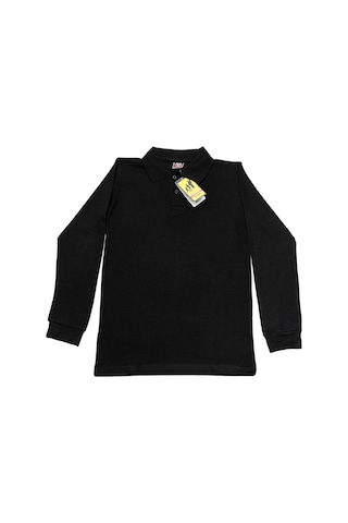 Angelos Girls Kız Çocuk Okul Tarz Pamuk T-shirt -5-17 Yaş Ag005 Siyah