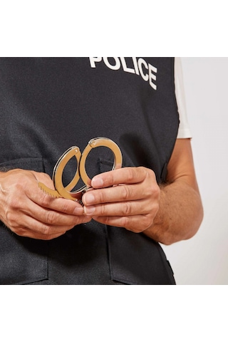 Mey İthalat Metal Malzemeden İmal Anahtarlı Oyuncak Polis Kelepçesi