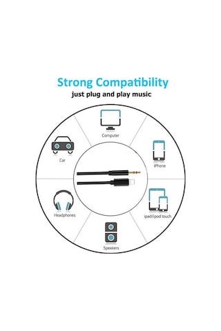 Apple Uyumlu iPhone Lightning Aux Araç Dönüştürücü Ses Kablosu 3.5 Mm Jack 1Mt
