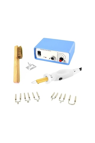 Class ZD-8905 New Isı Ayarlı Ahşap Yakma Makinesi 6X Gölgeleme Uçlu Set + Tel Fırça