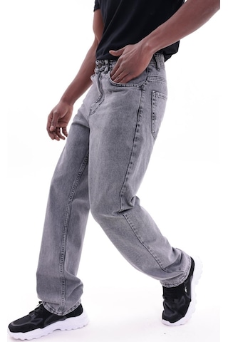 Freemen Erkek Baggy Bol Kesim Kot Pantolon Gri