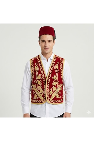 Damat Kına Gecesi Osmanlı Yelek Ve Fes Takım