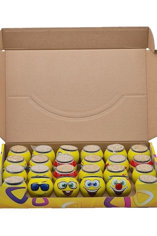 24'lü Karışık Emoji Figürlü Çim Adam Anaokulu Ilkokul Ve Okul Öğrencileri Için Hediyelik 5-6 Cm