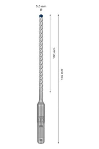 Kırıcı Delici Delme Ucu, 5 X 100 X 165 Mm