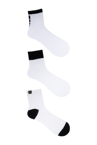 The Socks Company 3 Çift Erkek Beyaz Tenis Çorabı 23SDCR975P Beyaz