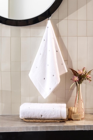 Varol Love Serisi Nakışlı Micro Cotton Banyo Havlu Seti Gri-standart gri