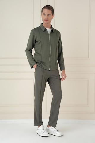 Efor Slim Fit Fermuarlı Yan Cep Mevsimlik Casual Haki Mont Mt 174 Haki