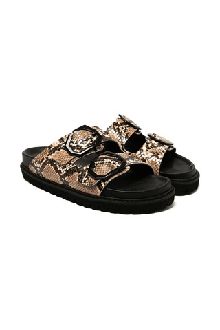 Terlik Kadın Galıa G106282 Genuins Vegan Snake Camel Snake Camel