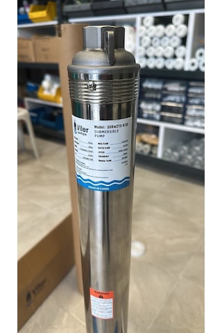 Viler 3srm215-0,55 3'' Dalgıç Pompa 0,75 Hp Motorlu 62 Mt - Paslanmaz Kafa