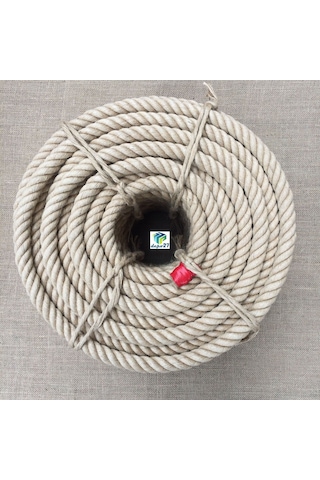 20 Mm Jüt Halat 5 Metre - Bükümlü - Kendir Halat -  Kanaviçe
