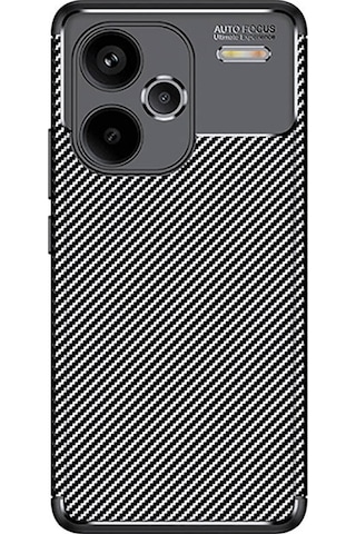 Redmi Note 13 Pro Plus 5g Kılıf Negro Silikon Kapak - Siyah Siyah Siyah