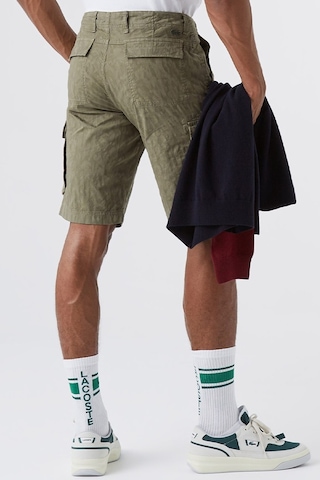 Lacoste Men's Patterned Bermuda Cargo Shorts With Pockets Khaki Erkek Desenli Bermuda Kargo Cepli Şort Haki