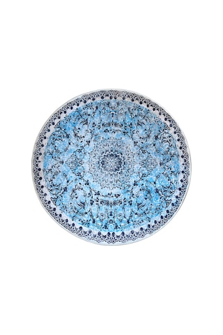 Raiya Çap Djt 100x100 cm Banyo Halısı Paspas Yıkanabilir Kaymaz Mavi