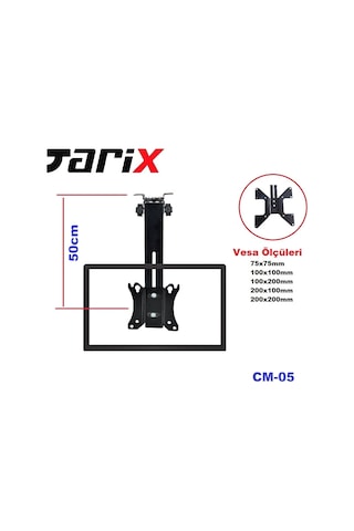 Tarix Cm-05 Eğimli Tavan Askı Aparatı 17"-32"