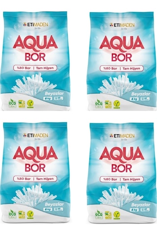 Eti Maden Boron Beyazlar için Aqua Bor Deterjan 4 x 6 KG Eti Maden Boron Beyazlar için Aqua Bor Deterjan 4 x 6 KG