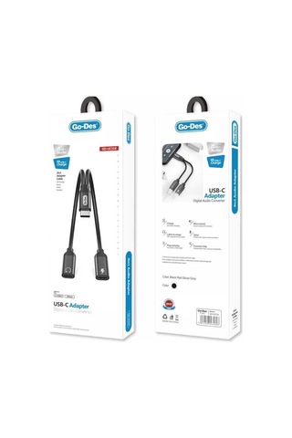 Go Des GD-UC318 Type-C Kulaklık ve Şarj Dönüştürücü Ses Adaptörü - ZORE-258863