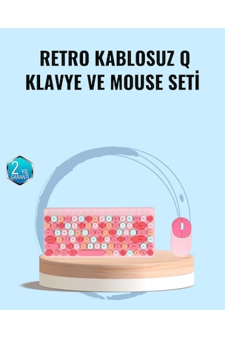 Bluetooth Klavye Ve Mouse Kombinasyonu Usb Alıcılı, Kompakt, Uzun Ömürlü Optik