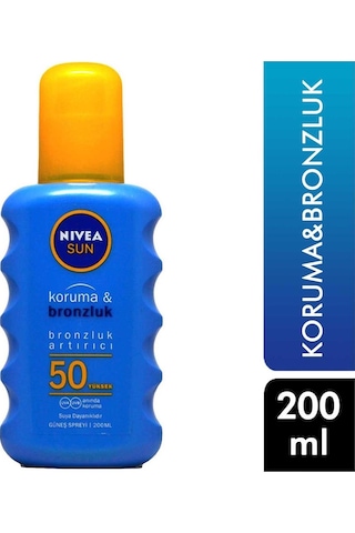 Nivea SunKoruma & Bronzluk Arttırıcı Güneş Spreyi SPF50 200 ML