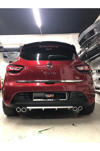Clio 4 Bagaj Üstü Spoiler Piano Black Boyalı Spoyler