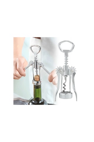 Liangmei Ambalajlı Klasik Şişe Açacağı Premium Çinko Alaşımlı Ahşap