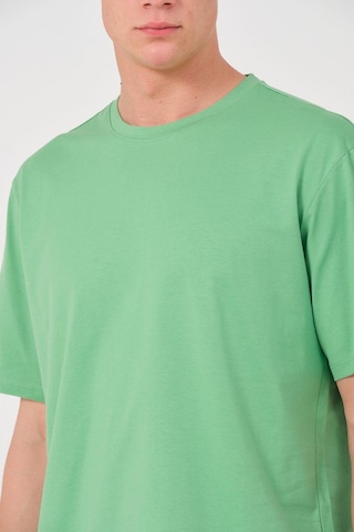 Rich Erkek %100 Pamuk Oversize Tişört Basic Bisiklet Yaka Kısa Kollu T-shirt Yeşil