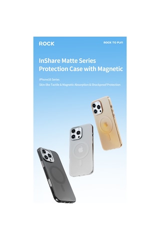 Rock Apple Uyumlu iPhone 16 Pro Matte Magsafe Silikon Kılıf Siyah