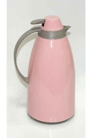 Cam İç Hazneli Vakumlu Termos 1.0 Litre - Sıcak Ve Soğuk Tutucu Pembe Çok Renkli