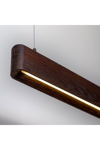 Soft Kahve Modern Ahşap Aydınlatma - Minimal Led Sarkıt Avize Kahverengi