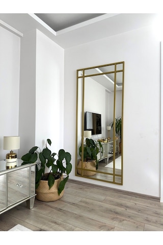 Effe 180x80 Cm Gold Metal Çerçeveli Dekor Ayna