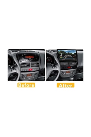 Fiat Doblo 2010-2015 -9''android Gerçek 2-32gb/1.6ghz/bt5.4-kablosuz Carplay-hd Kameralı 9"