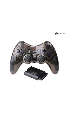 2.4g Ps1 Ps2 Ps3 Pc Android Tv Tv Box Android Telefon Uyumlu Titreşimli Kablosuz Joystick Siyah