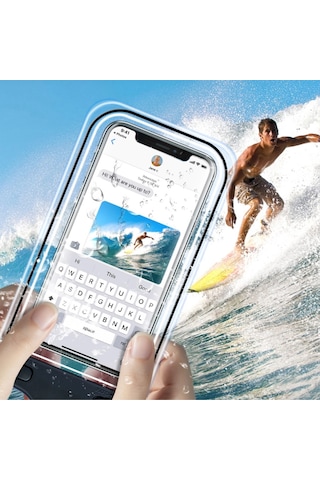 Bisiklete Takılan Su Ve Yağmur Gerirmez Telefon Kılıfı Universal 5545 Şeffaf