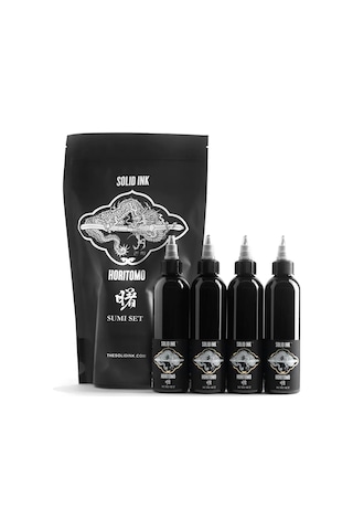 Solid Ink - Horitomo 4 Bottle Sumi Set - 4oz/120ml