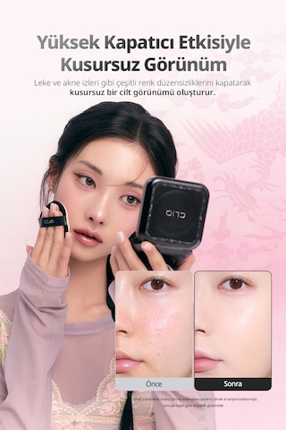 Cıca İçerikli, Yüksek Kapatıcı Yarı Mat Clıo Kill Cover Founwear Cushion Set 21n Linen Spf40pa++