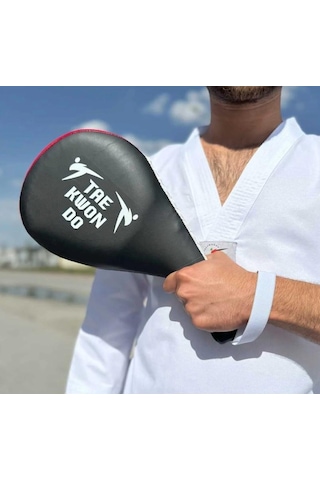 Nabız Tekvando Nabız Taekwondo Raket Ellik Tekmelik Darbe Darbelik Beyaz - Siyah - Kırmızı