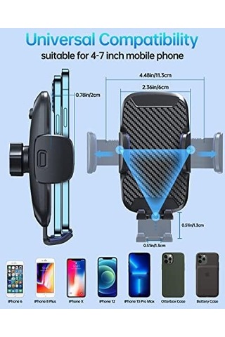 Skbsd Cep Telefonu Tutucu Araç Telefonu Tutucu Araba İçin Kararlı Sürüm Ve Asla Wobble Araba Cep Telefonu Montaj Vantuz Tutucu Smartphone Montaj Araba Apple iPhone Uyumlu Mate Lg