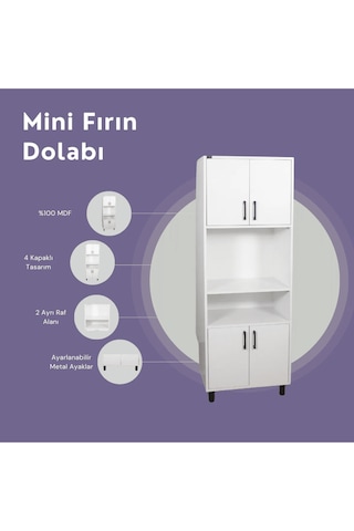 Beyaz Mini Fırın Dolabı