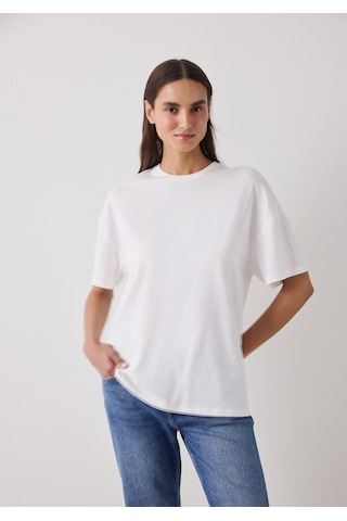 Penti Kırık Beyaz Basic Oversize Tişört