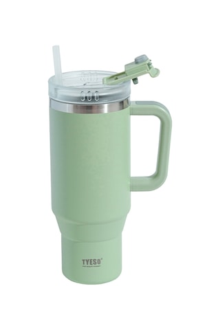 Tyeso Qq Termos Sızdırmaz Pipetli Çift Duvarlı Vakumlu 1200ml TS-8868AY Açık Yeşil