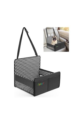 Funadd Breathable And Foldable Pet Dog Car Basket Anti-dirty Water-proof Pad Black