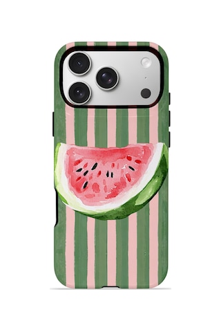 Apple iPhone Uyumlu 17 Pro Max Vorian Çift Katmanlı Magsafe Kılıf Watermelon Postcard