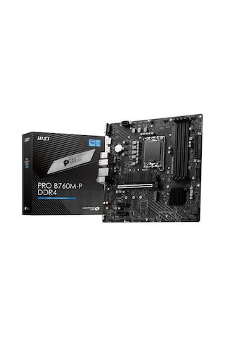 Msı Pro B760m-p Ddr4 4600mhz 1xhdmı 1xdp 2xm.2 Usb 3.2 Atx 1700p 12. / 13. Ve 14. Nesil İşlemci Uyumlu