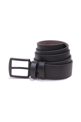 Dagoster DMK26-353 Siyah 4 CM Suni Deri Erkek Kemer Siyah