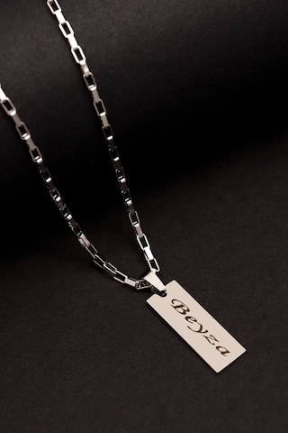 Vogutima Vog İsim Yazılan İnce Uçlu Sevgiliye,babaya,arkadaşa Çelik Kolye