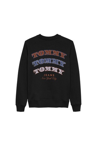 Tommy Hilfiger Kadın Tjw Regular Dollar Stacks Crew Ext Siyah Sweatshirt-12754 Siyah
